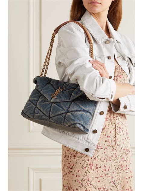 ysl quilted tote bag|ysl denim tote.